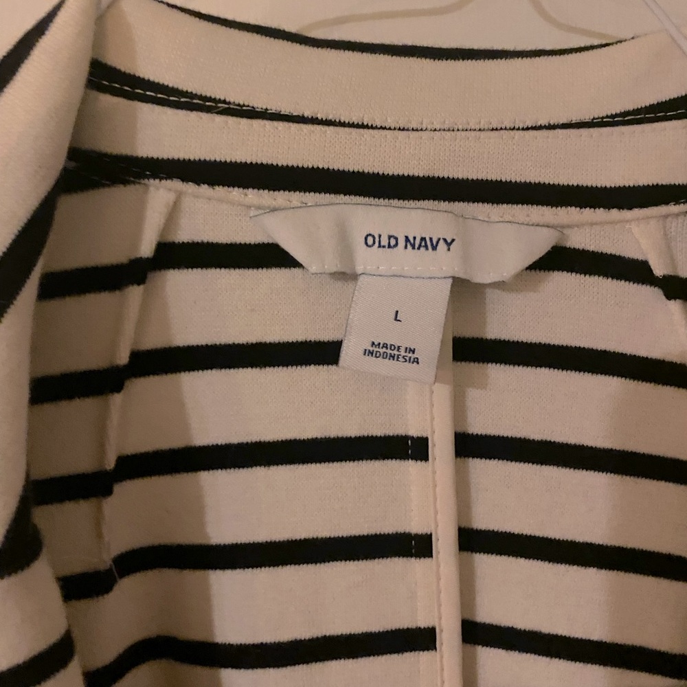 Black & White Striped Blazer